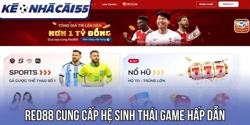 Red88 cung cấp hệ sinh thái game hấp dẫn