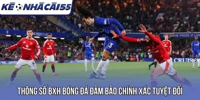 Thông số BXH bóng đá đảm bảo chính xác tuyệt đối