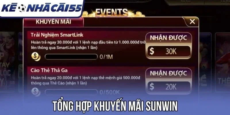 Tổng hợp khuyến mãi Sunwin
