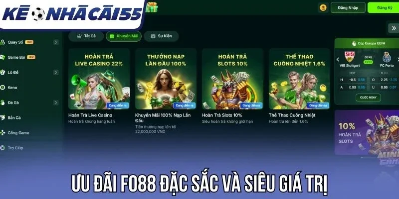 Ưu đãi Fo88 đặc sắc và siêu giá trị