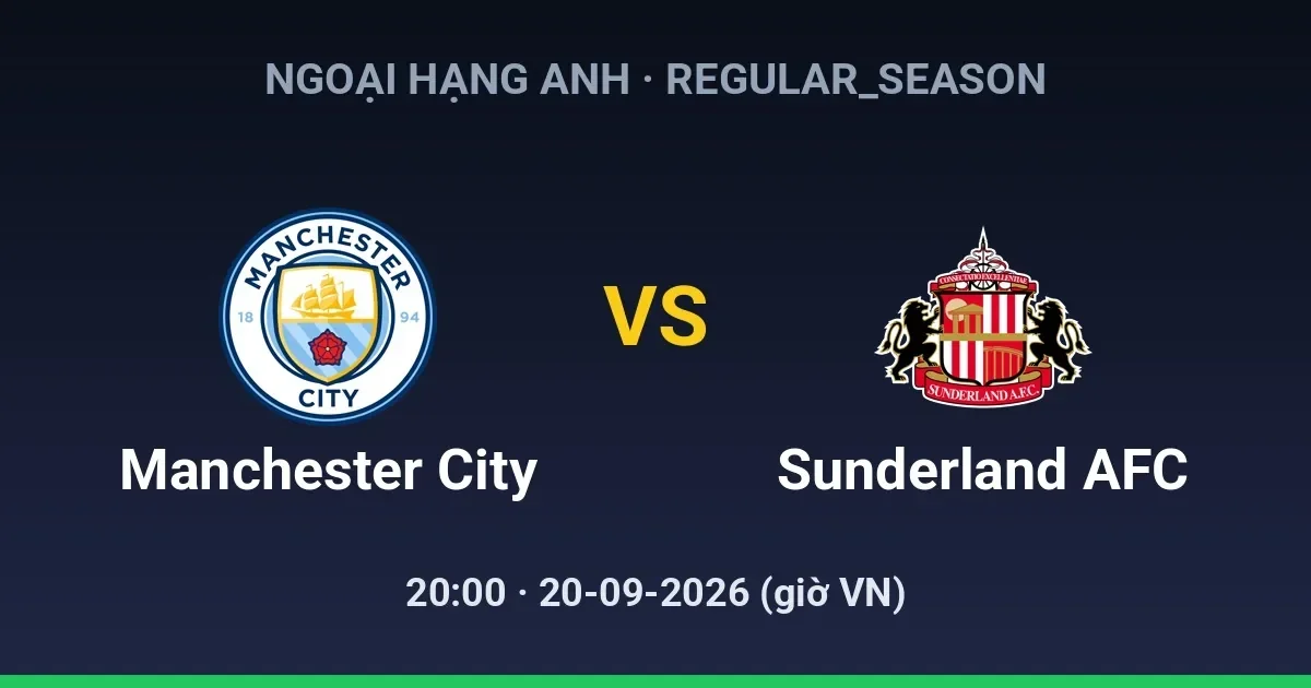 Manchester City FC vs Sunderland AFC
